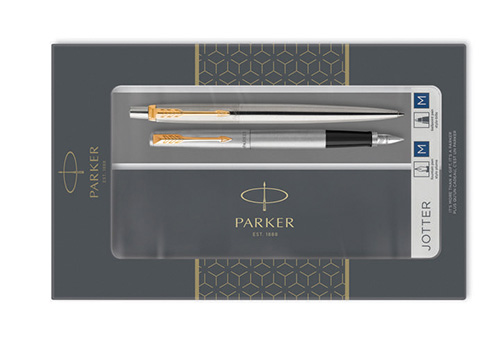 pouzdro Parker Jotter Stainless Steel GT - sada