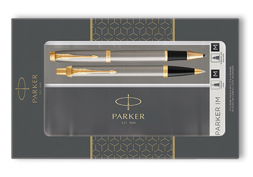 pouzdro Parker IM Brushed Metal GT - sada