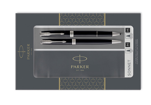 pouzdro Parker Sonnet Black CT - sada