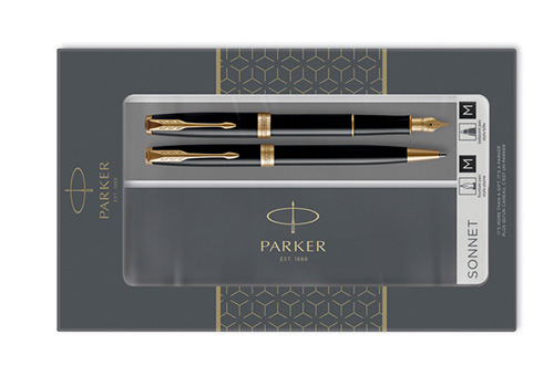 pouzdro Parker Sonnet Black GT - sada
