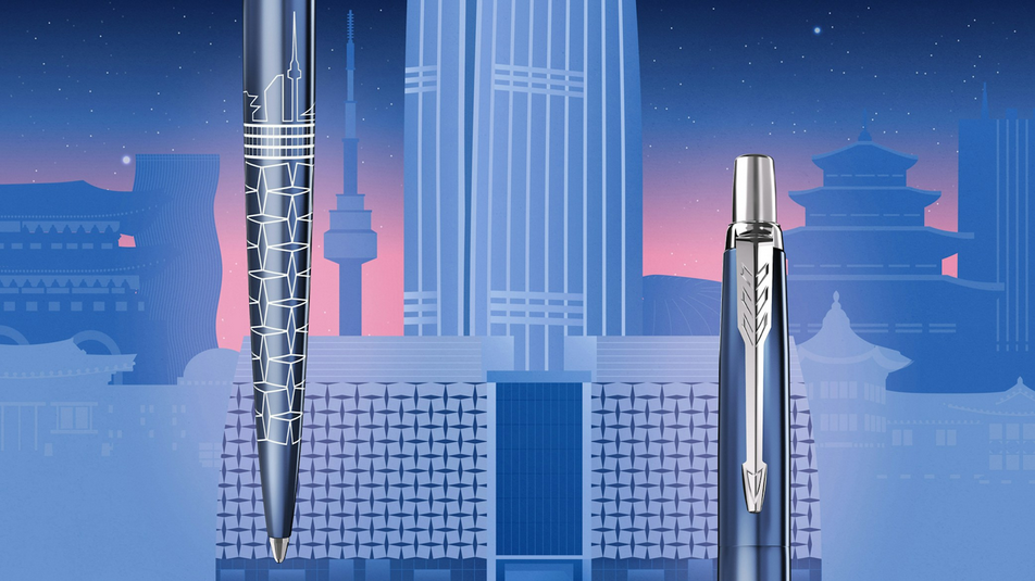 Parker Jotter Global Icons Seoul Blue CT 3