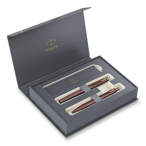 pouzdro Parker IM Monochrome Burgundy - duo sada