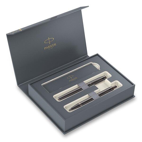 pouzdro Parker IM Monochrome Titanium - duo sada