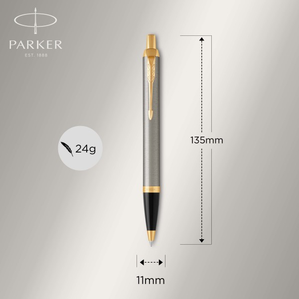 Parker IM Brushed Metal GT - sada 3