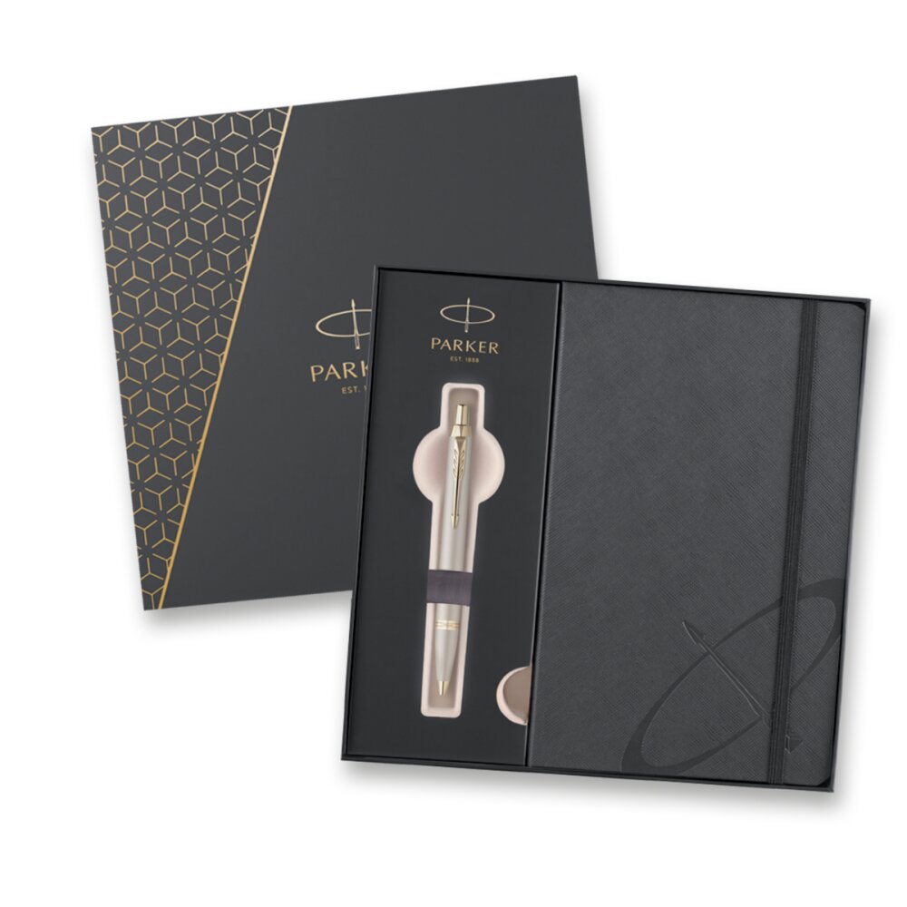 pouzdro Parker IM Monochrome Champagne - sada