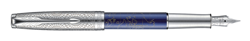 Parker Sonnet Premium Atlas Blue Silver CT - sada