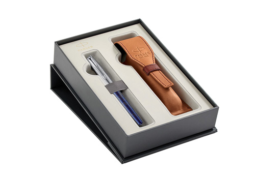 pouzdro Parker Sonnet Premium Atlas Blue Silver CT - sada